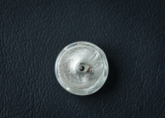 ベネチアンガラスの貼り付けカボションパーツ　ホワイト