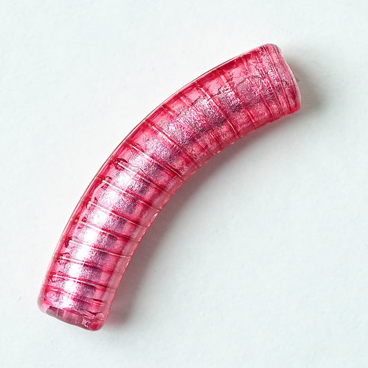 ベネチアンガラスのチューブ型ビーズ　3.5cm