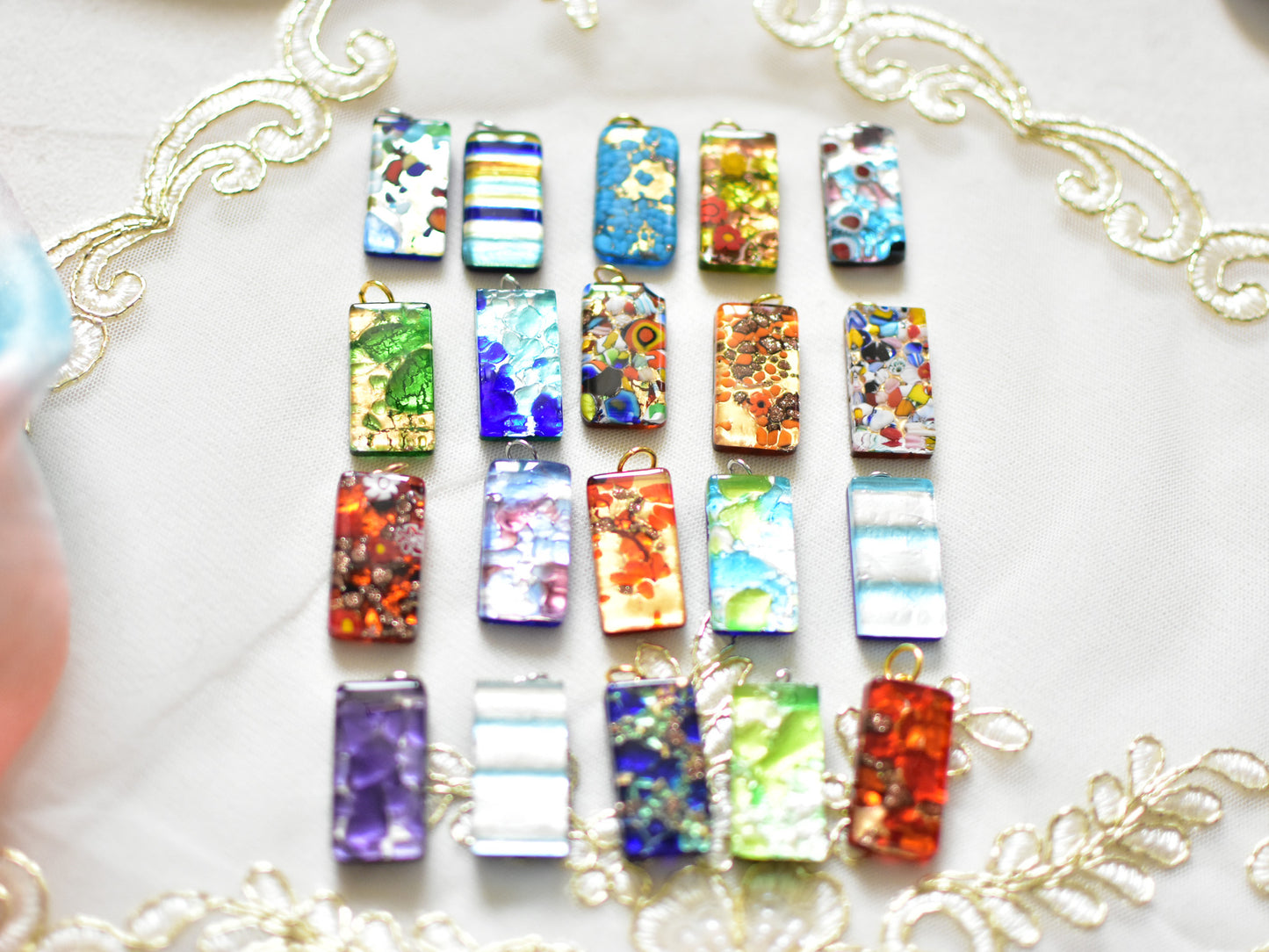 ベネチアンガラス　ペンダントトップ　ガラスペンダント　