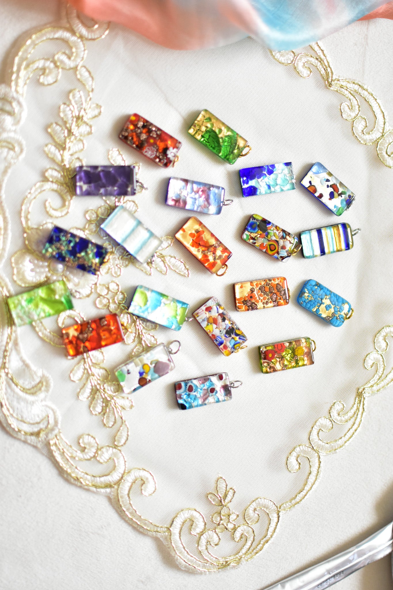 ベネチアンガラス　ペンダントトップ　ガラスペンダント　