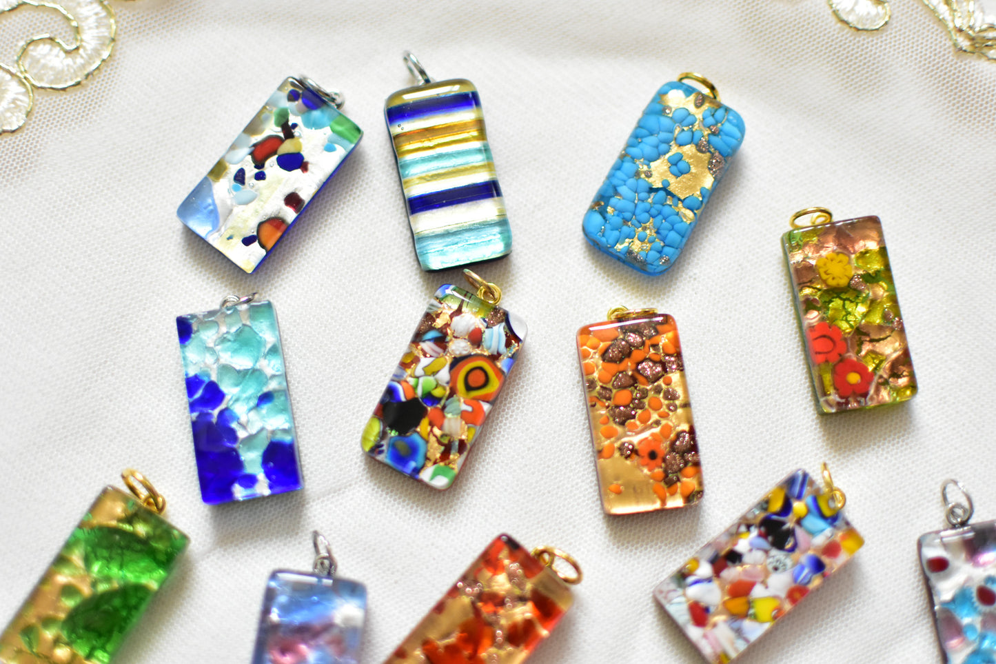 ベネチアンガラス　ペンダントトップ　ガラスペンダント　