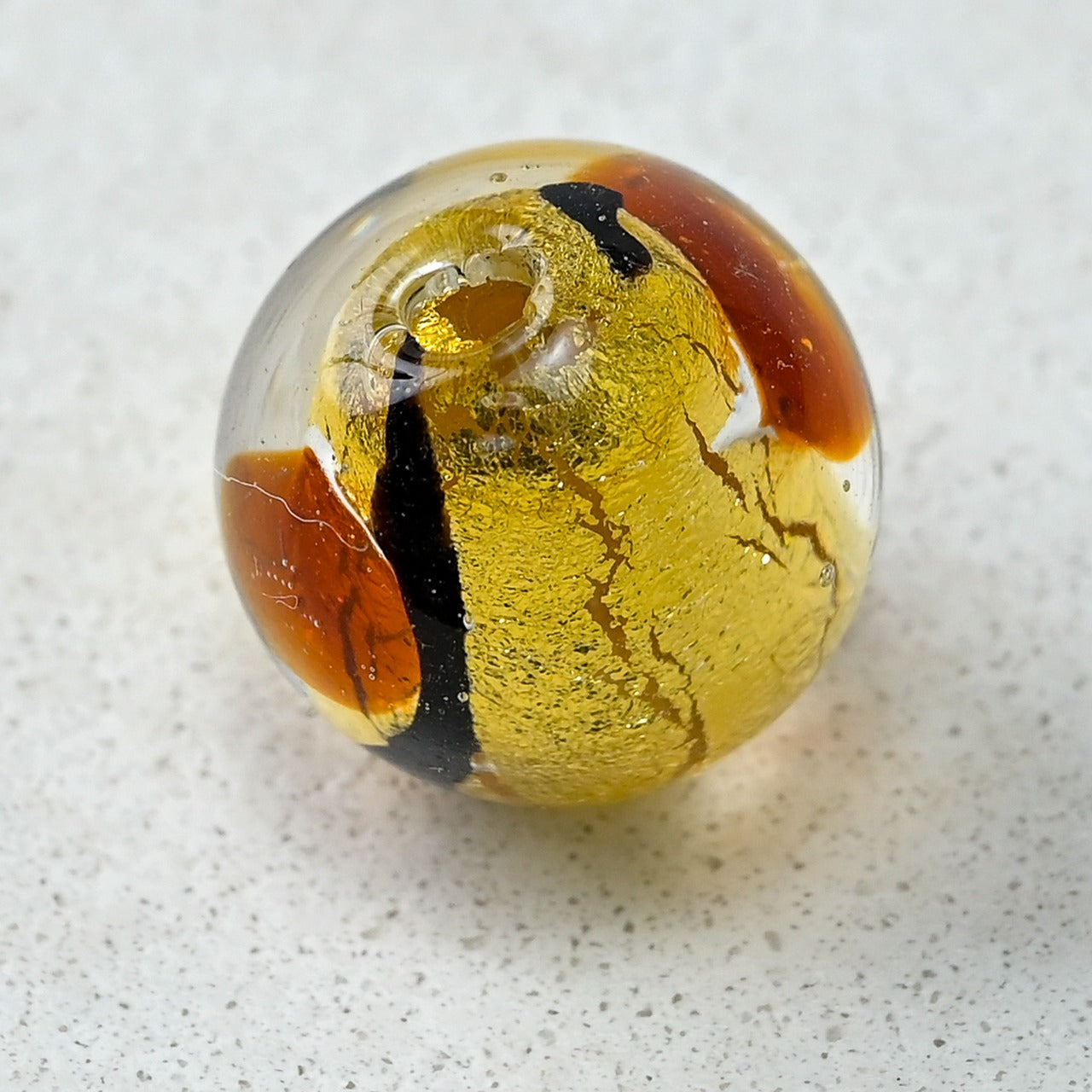 ベネチアンガラスビーズ　14 ㎜　ミロ　丸形　マリーノ