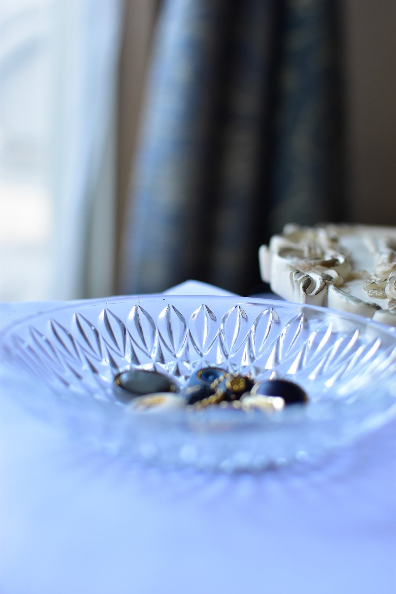 お皿　昭和レトロ　クリア　12.5センチ　高さ21ミリ