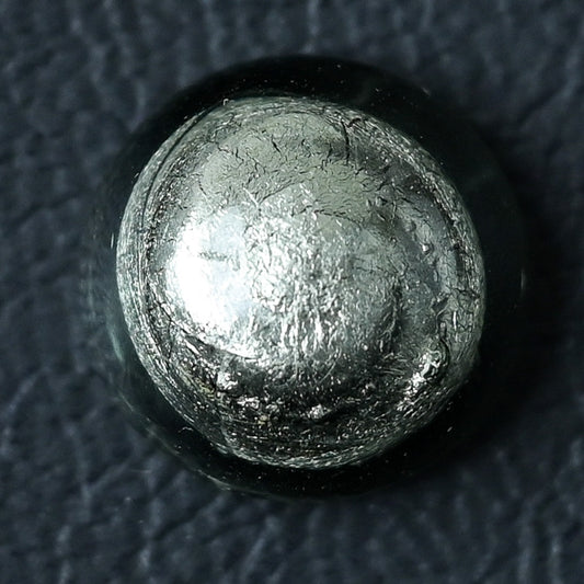 ベネチアンガラスの貼り付けカボションパーツ　グレー