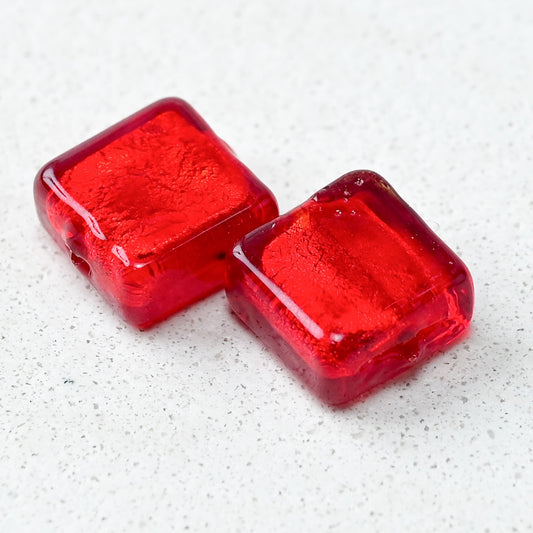 ベネチアンガラスビーズ　スクエア　10ミリ