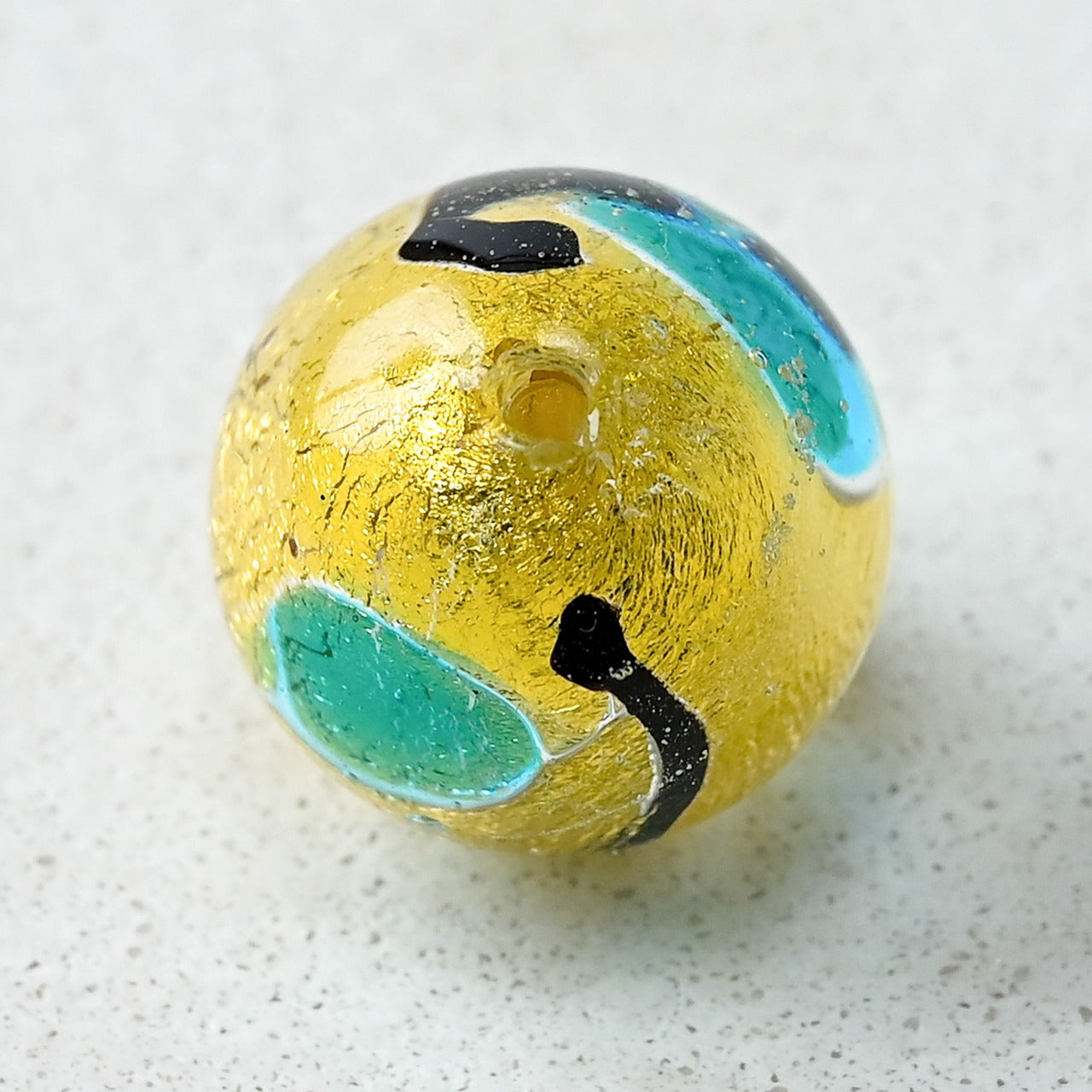 ベネチアンガラスビーズ　14 ㎜　ミロ　丸形　マリーノ