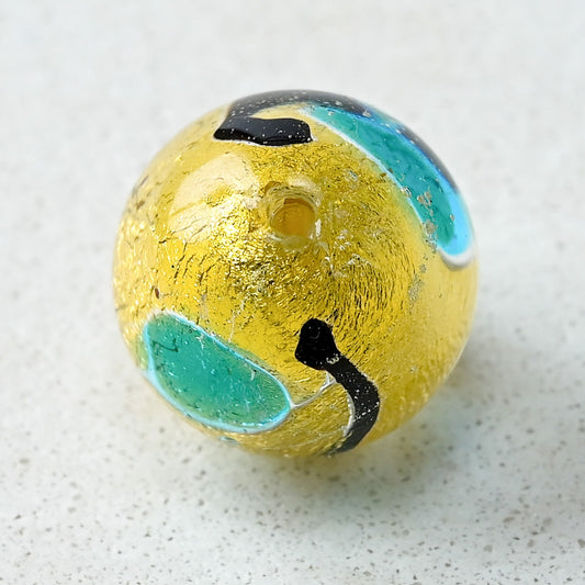 ベネチアンガラスビーズ　14 ㎜　ミロ　丸形　マリーノ