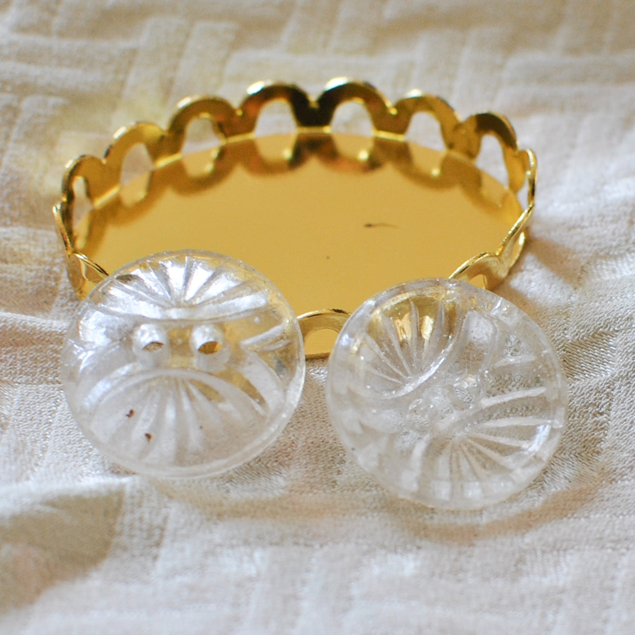 ２個セット　日本製アンティークボタン　昭和レトロ