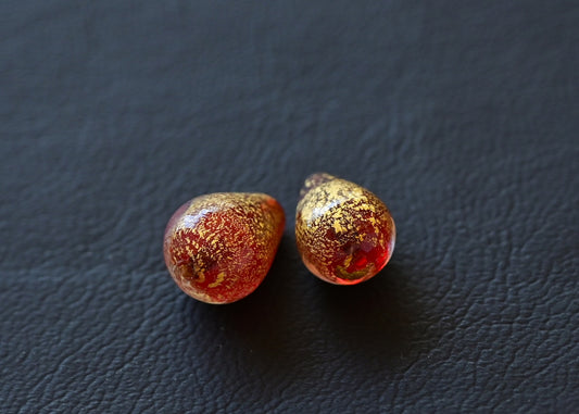 ベネチアンガラスビーズ　カドーロ　しずく型ビーズ　15ミリ