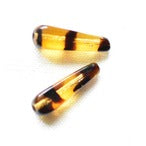 2個　チェコ　ヴィンテージビーズ　べっこう色