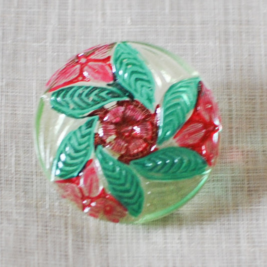 アンティークチェコガラスボタン　27ミリ　おしゃれ　ボタン