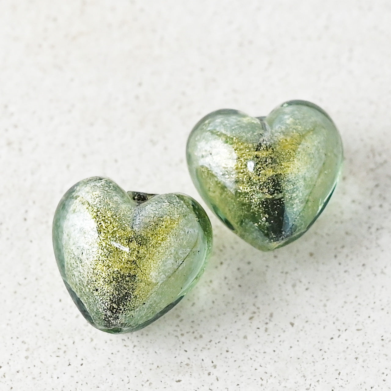 ベネチアンガラスビーズ　ハート形 12mm　新作　カドーロ　