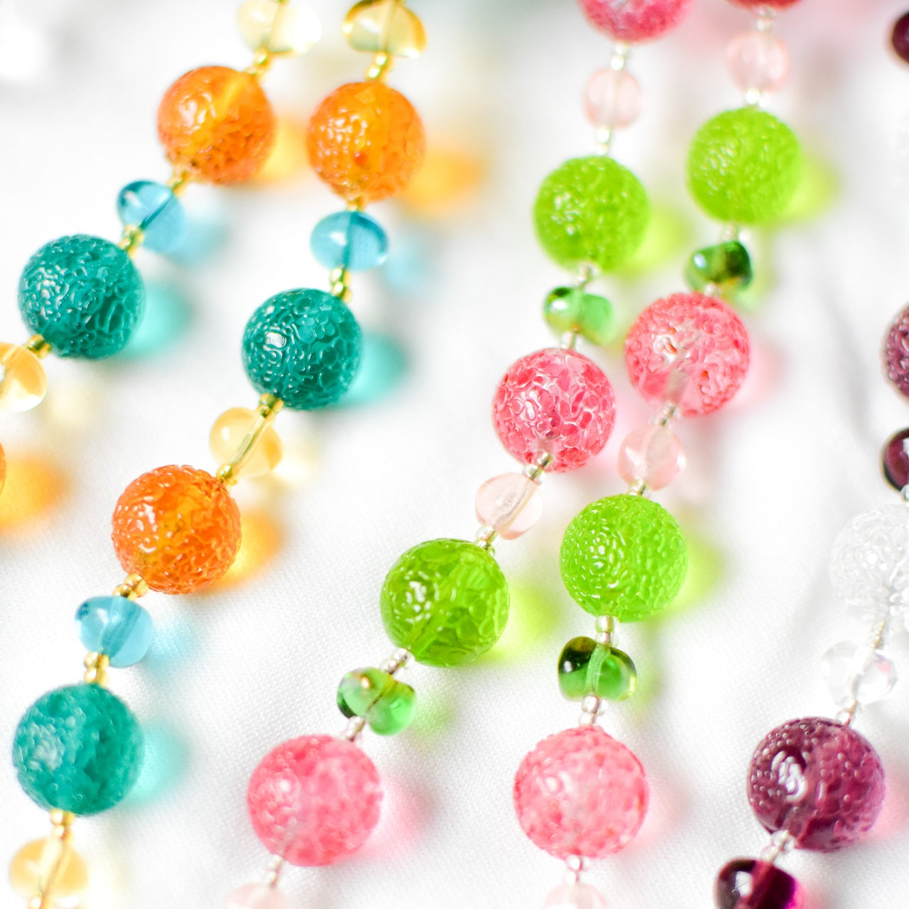 キャンディネックレス　ベネチアンビーズ　レア　パーツ取りにおすすめ　お得