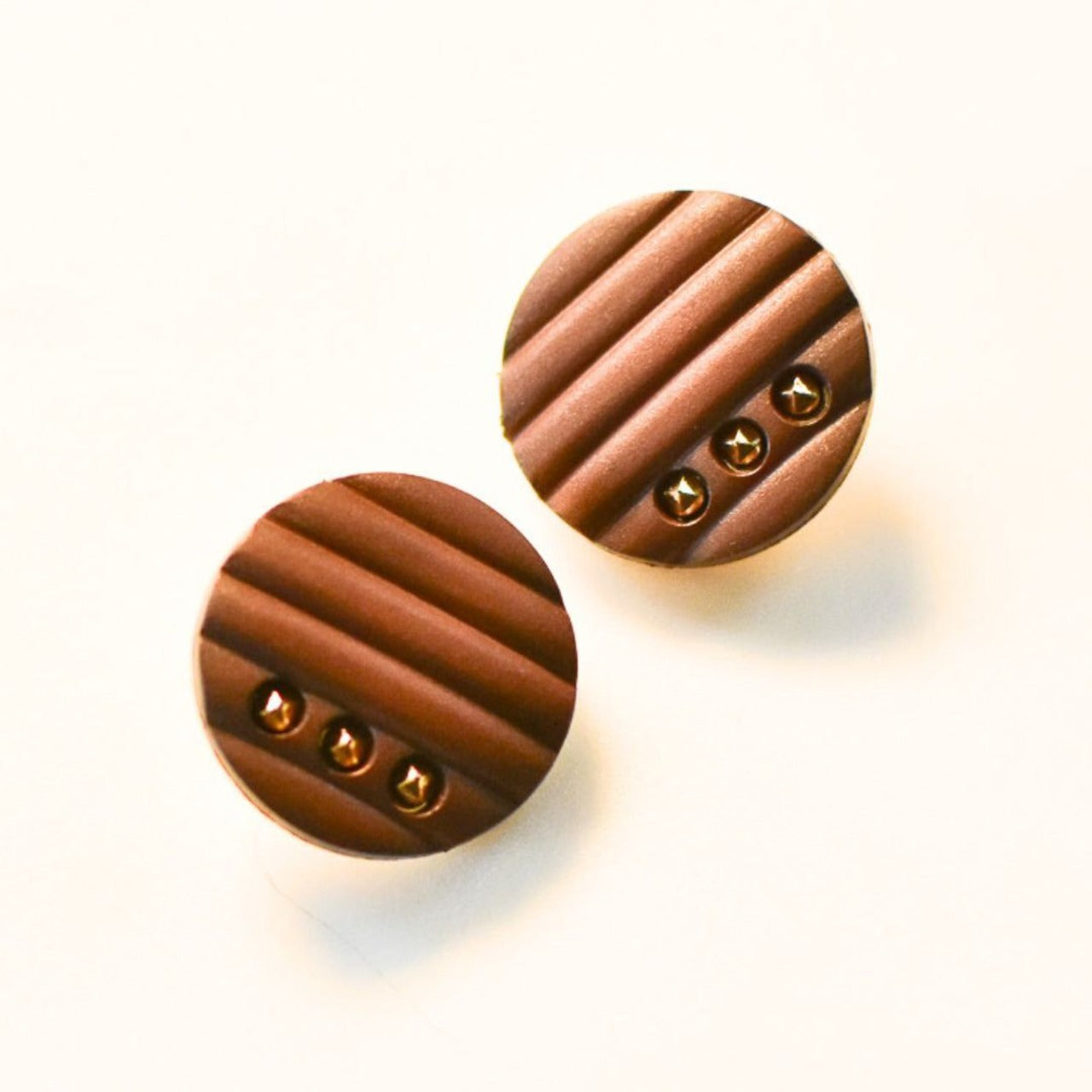 2つセット　ヴィンテージボタン　日本製　ブラウン色